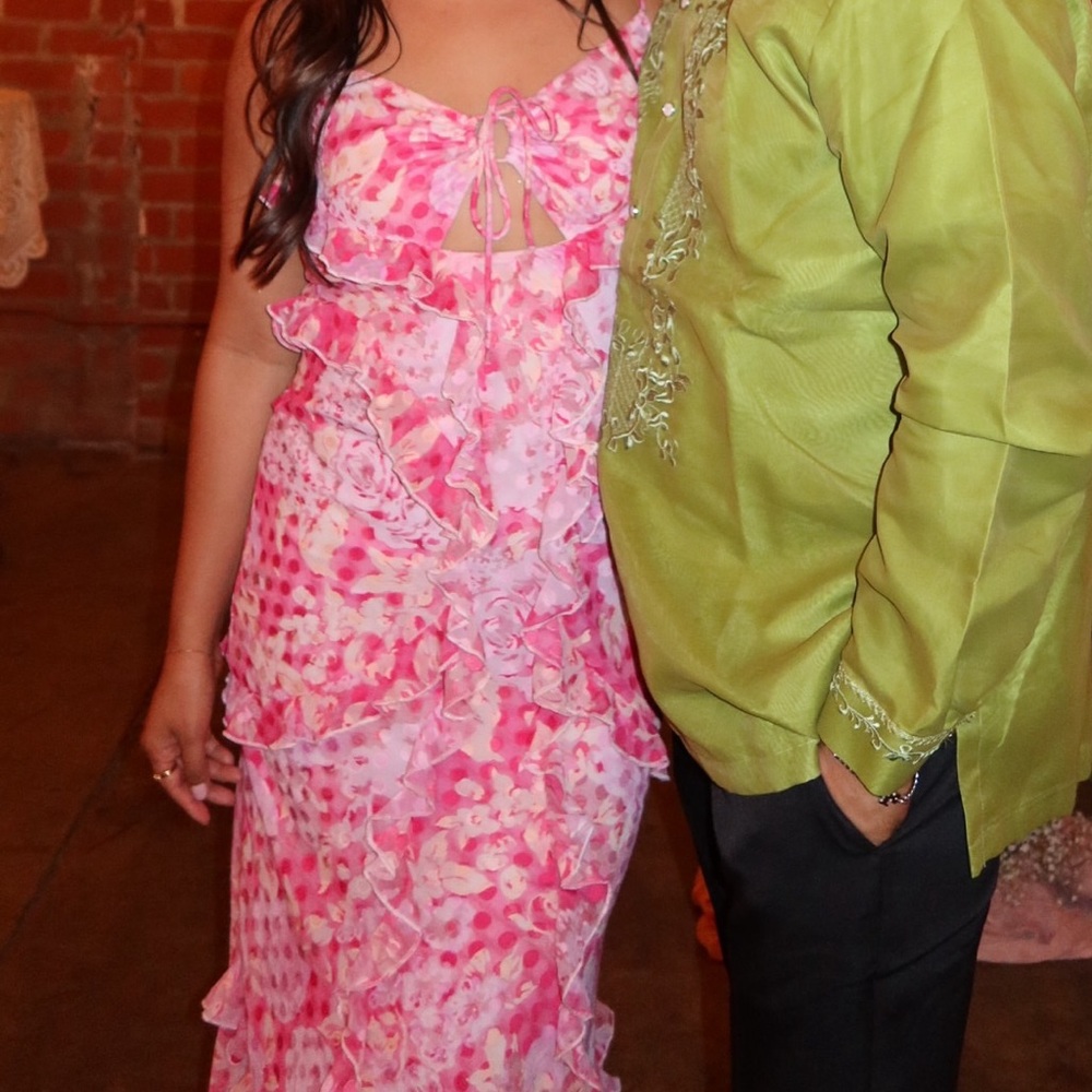 ASOS Design Pink Ruffle Dress - Picture 6 of 6